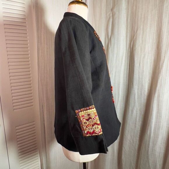 Vintage | Women’s | Jackets | L | Embroidered Beaded Black Blazer Jacket - Picture 6 of 7